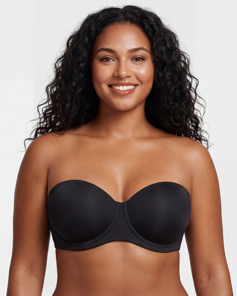 No-Slip Strapless Full Support Bra - FirmHold