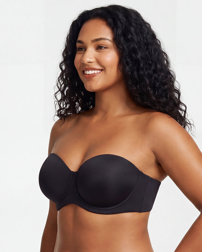 No-Slip Strapless Full Support Bra - FirmHold