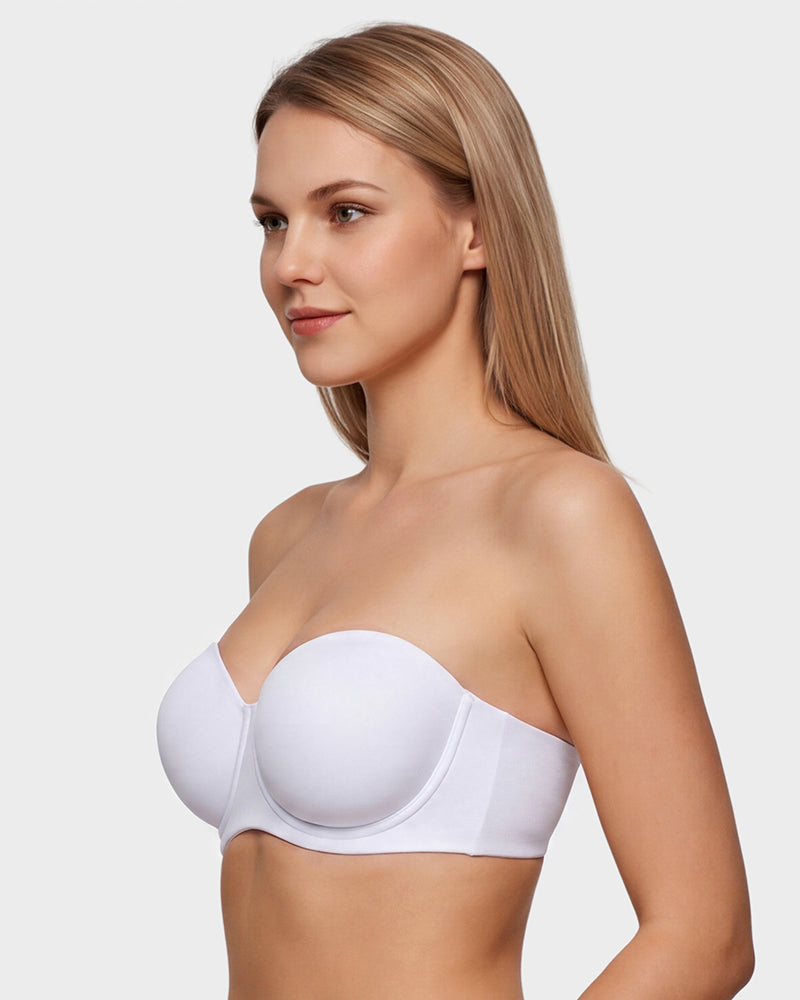 No-Slip Strapless Full Support Bra - FirmHold
