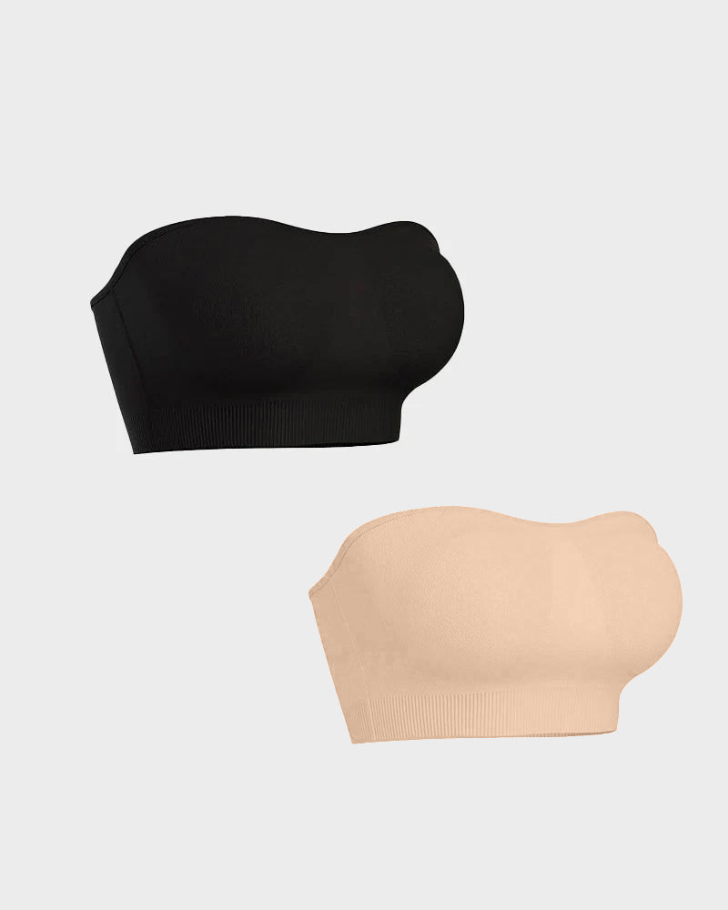 Non-Slip Seamless Strapless Bandeau Bra - FirmaHold