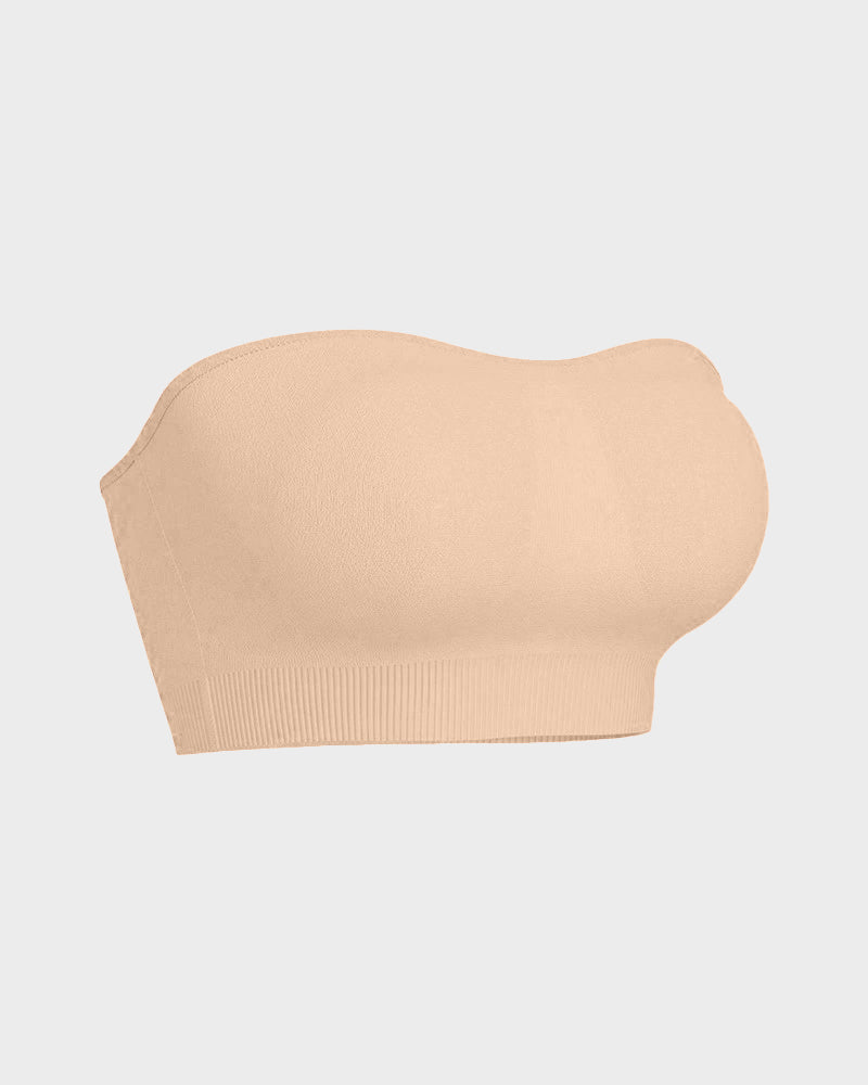 Non-Slip Seamless Strapless Bandeau Bra - FirmaHold