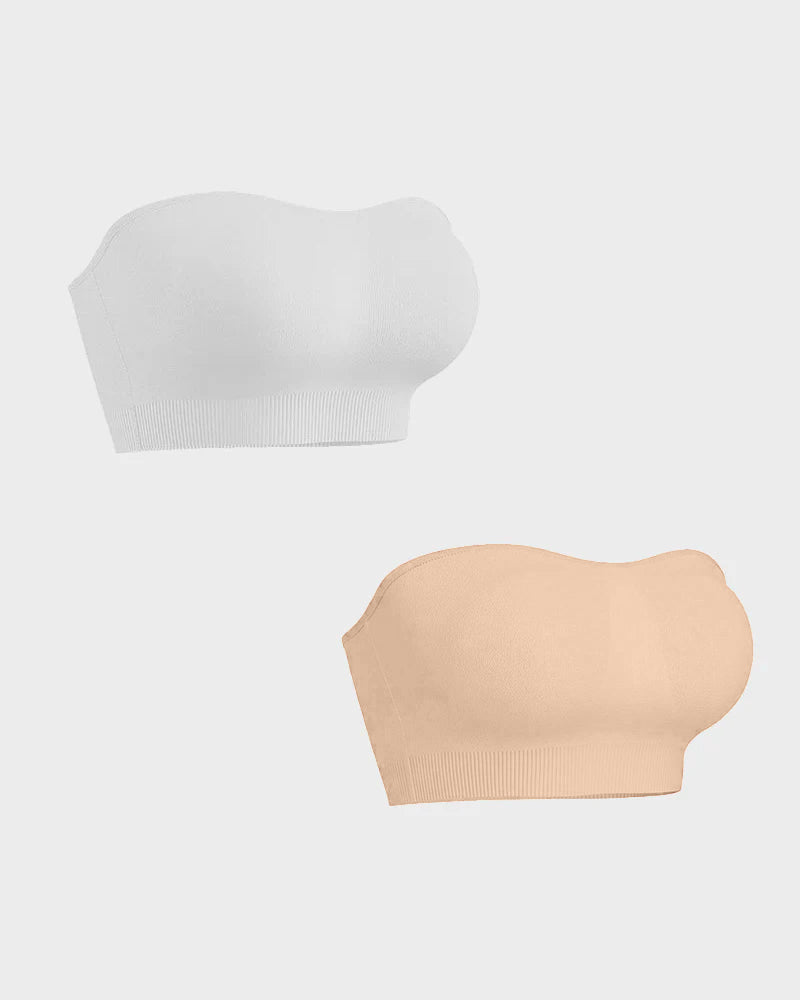 Non-Slip Seamless Strapless Bandeau Bra - FirmaHold
