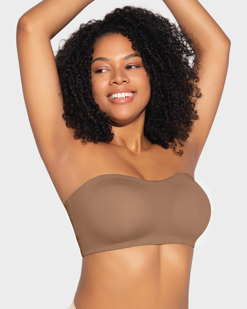 Non-Slip Crossover Bandeau Bra with Side Hook - FirmaHold