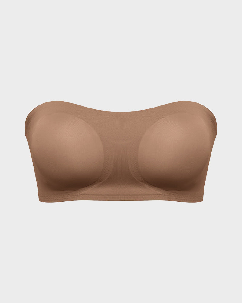 Non-Slip Crossover Bandeau Bra with Side Hook - FirmaHold