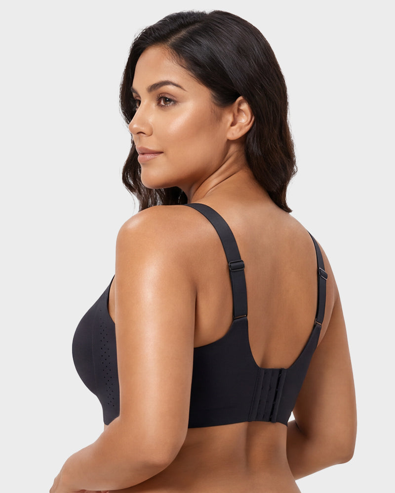 V-Neck Wireless Minimizer Bra with Adjustable Clasp - FirmaSmooth