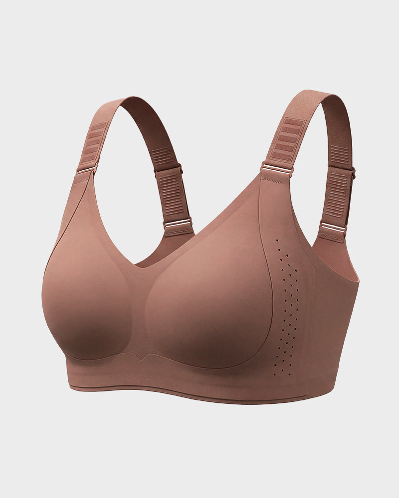 V-Neck Wireless Minimizer Bra with Adjustable Clasp - FirmaSmooth