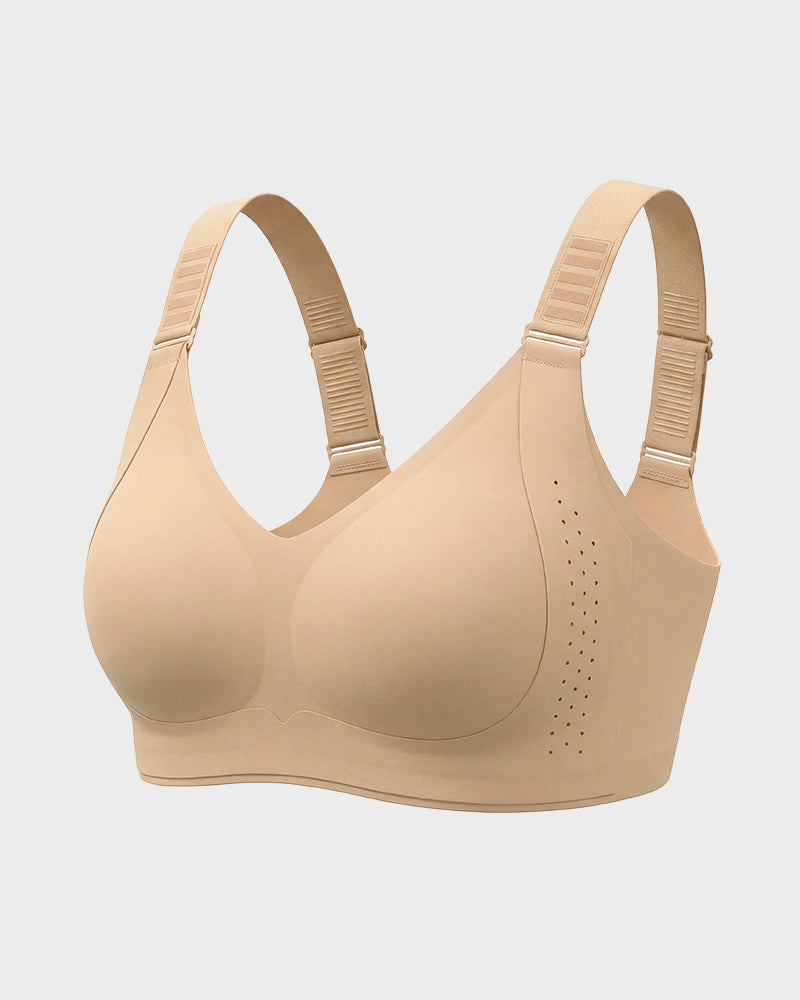 V-Neck Wireless Minimizer Bra with Adjustable Clasp - FirmaSmooth
