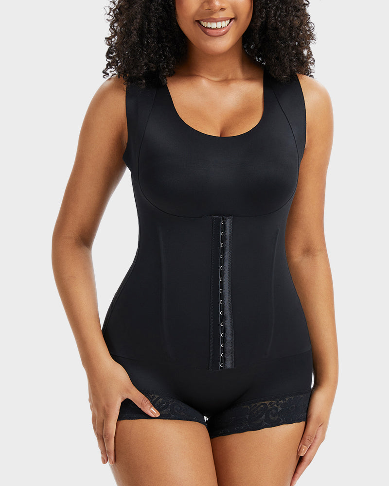 Double-Layer Power Mesh Tummy Sculpt Bodysuit - FirmaSculpt
