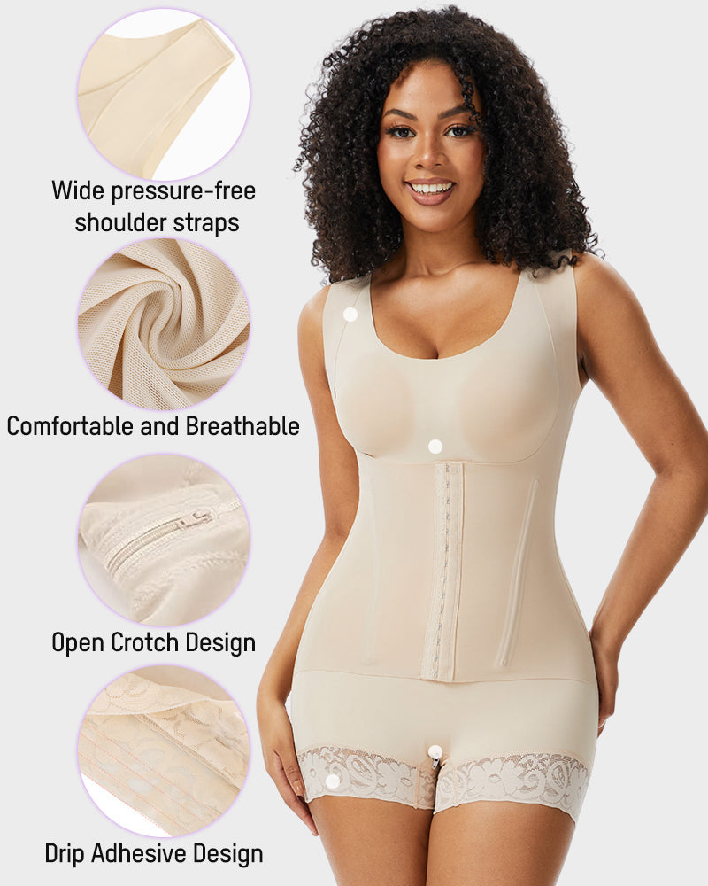 Double-Layer Power Mesh Tummy Sculpt Bodysuit - FirmaSculpt