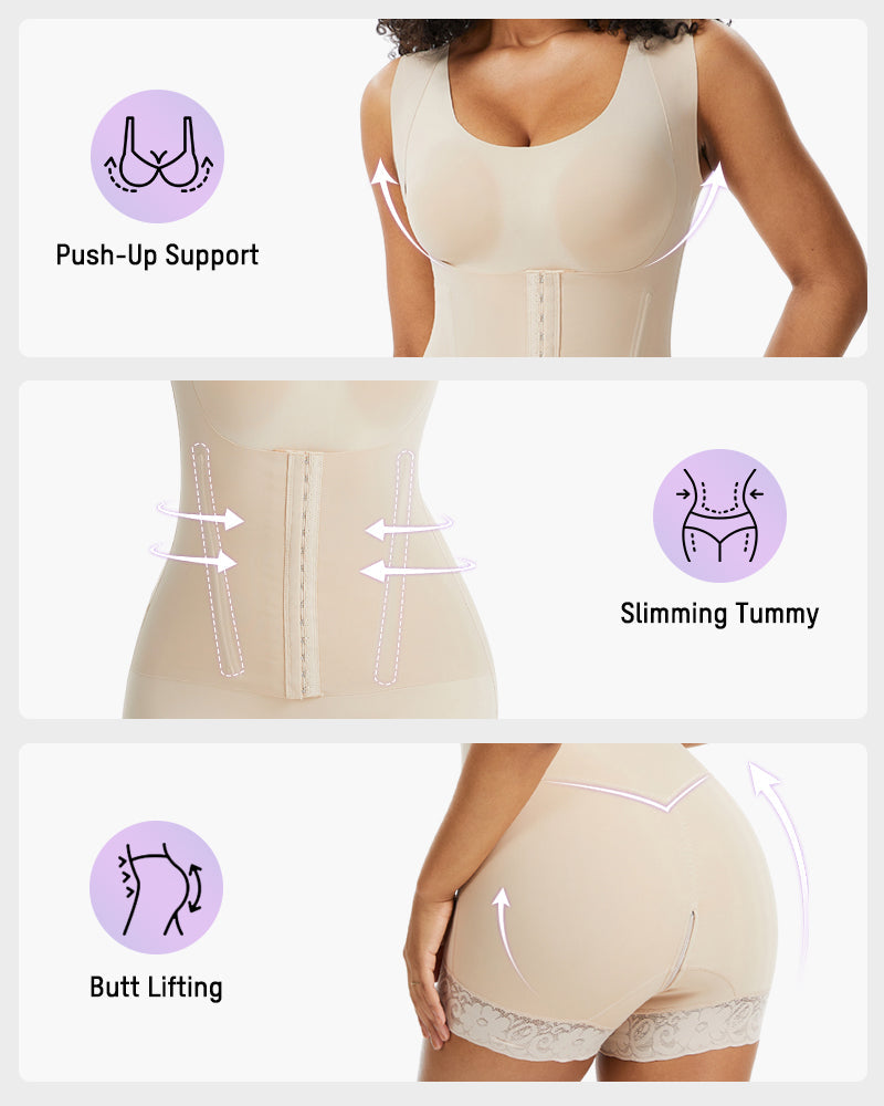 Double-Layer Power Mesh Tummy Sculpt Bodysuit - FirmaSculpt