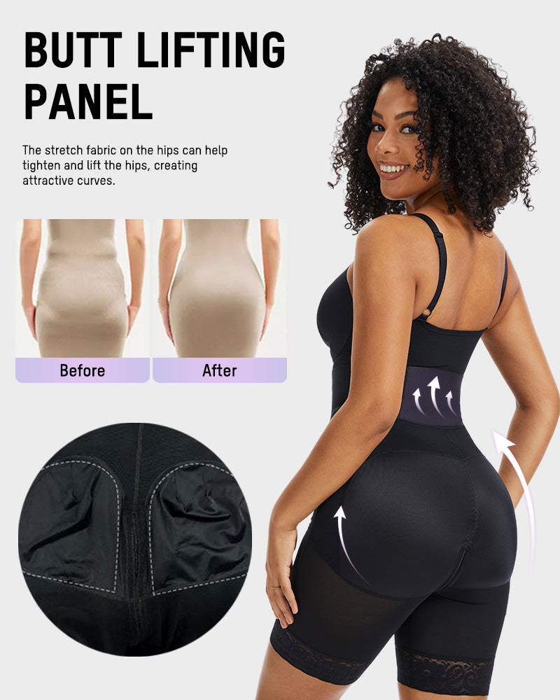 Power Mesh Deep-V Shapewear Bodysuit - FirmaSculpt