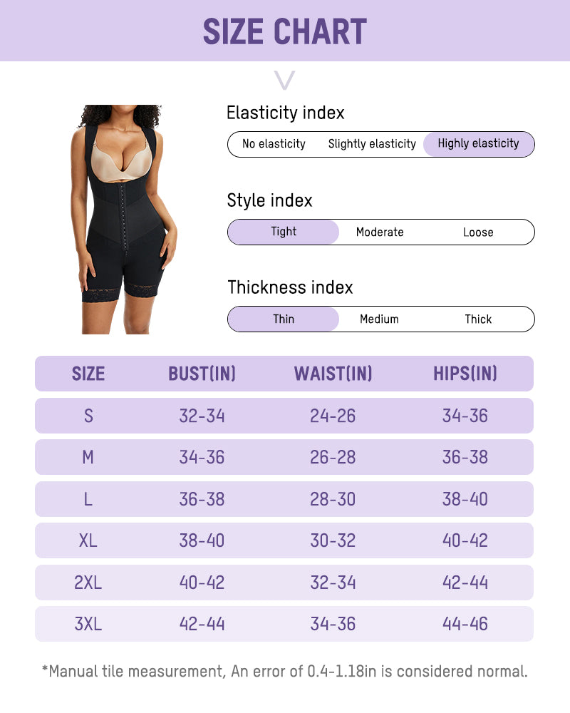 Power Mesh Open-Bust Full Body Shaper - FirmaSculpt