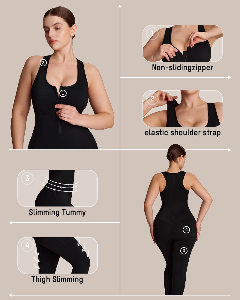 Sauna Workout Compression Jumpsuit - FirmaActive