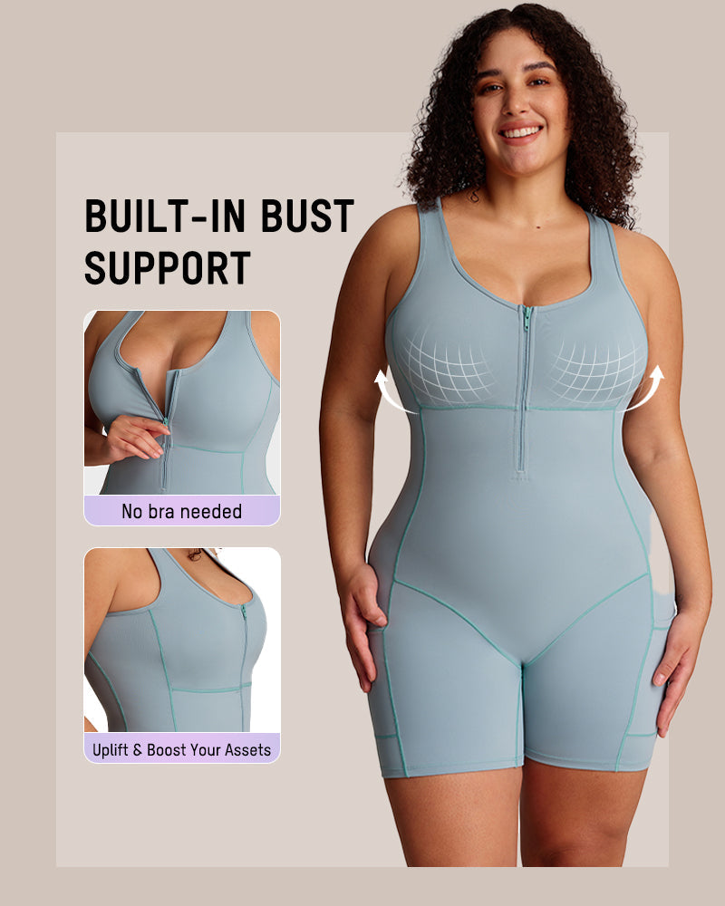 Sauna Sculpting Workout Romper - FirmaActive