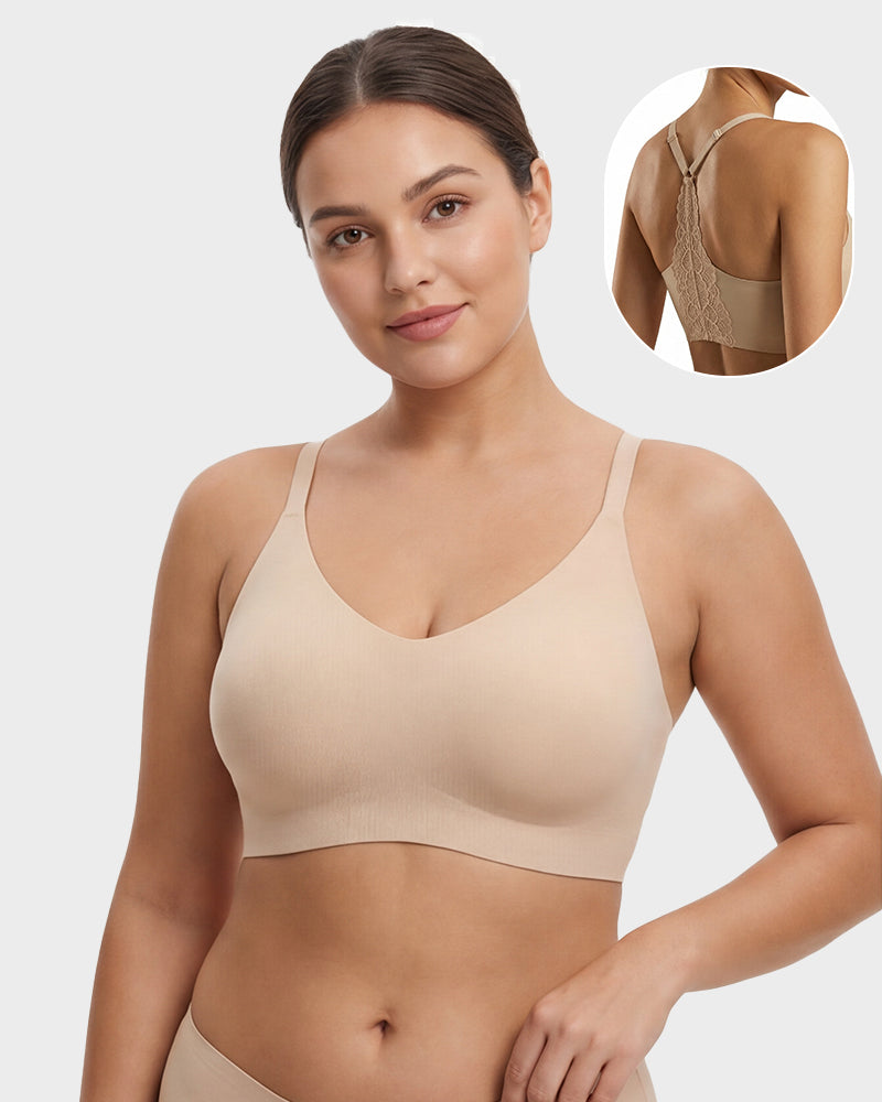 Seamless Backless Lace Bralette - FirmaLace