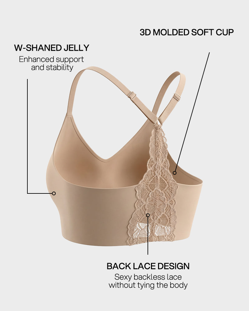 Seamless Backless Lace Bralette - FirmaLace