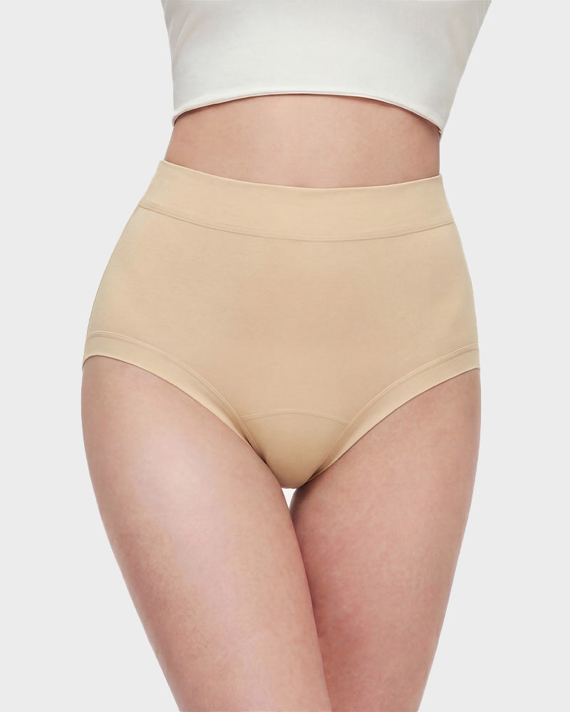 Seamless High-Waist Full Coverage Cotton Knickers 5-Pack - FirmaSoft