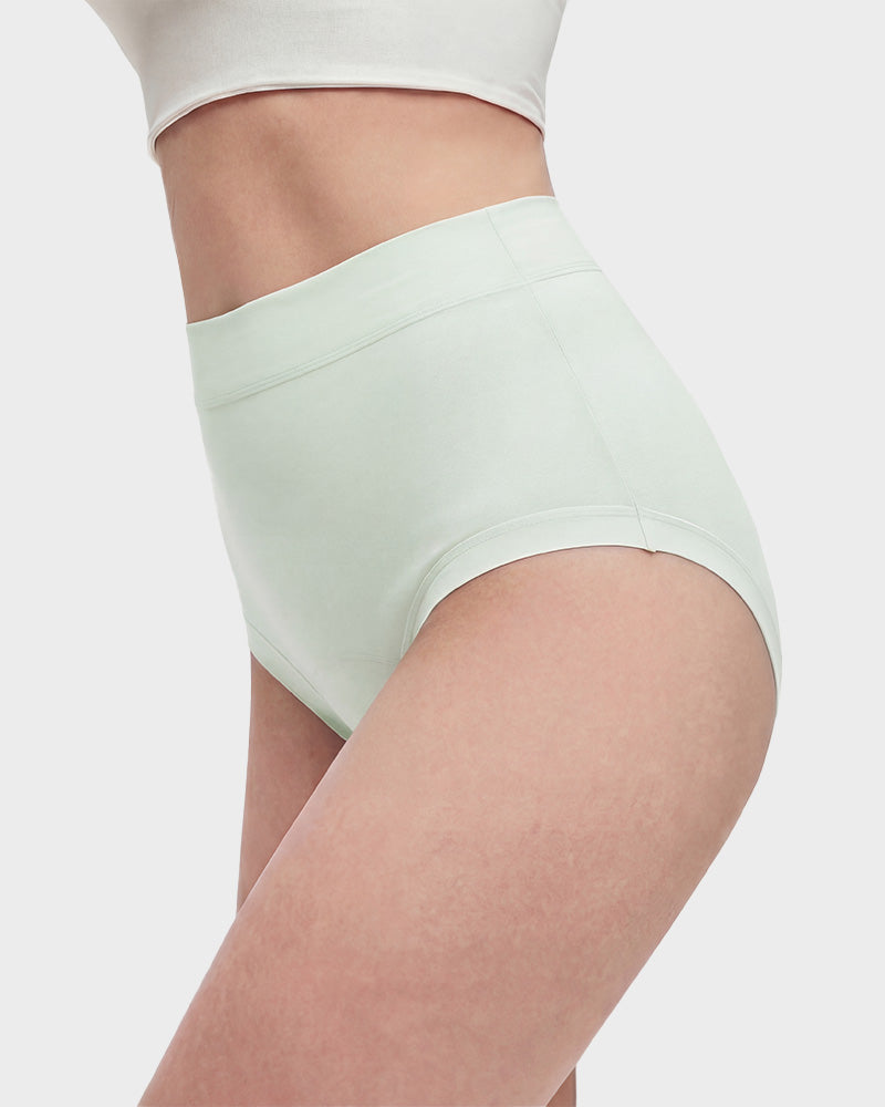 Seamless High-Waist Full Coverage Cotton Knickers 5-Pack - FirmaSoft