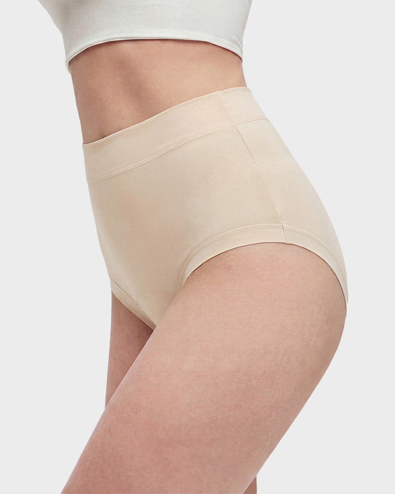 Seamless High-Waist Full Coverage Cotton Knickers 5-Pack - FirmaSoft