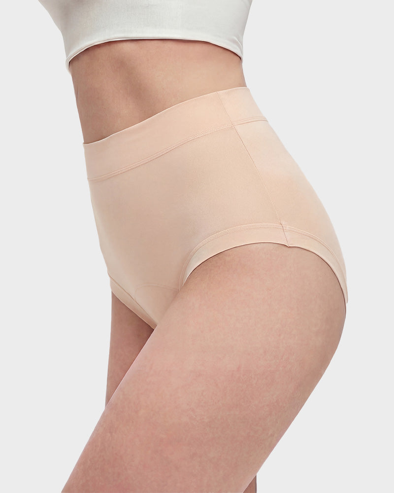 Seamless High-Waist Full Coverage Cotton Knickers 5-Pack - FirmaSoft