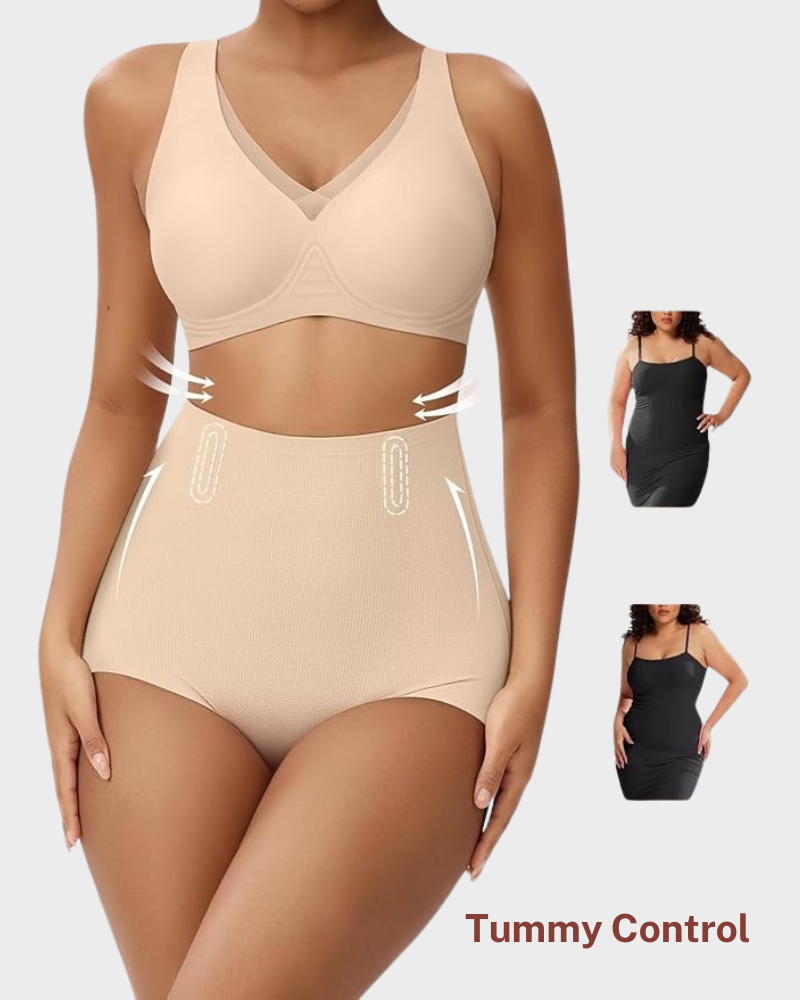 High-Waisted Tummy Control Shaping Briefs 3-Pack - FirmaControl