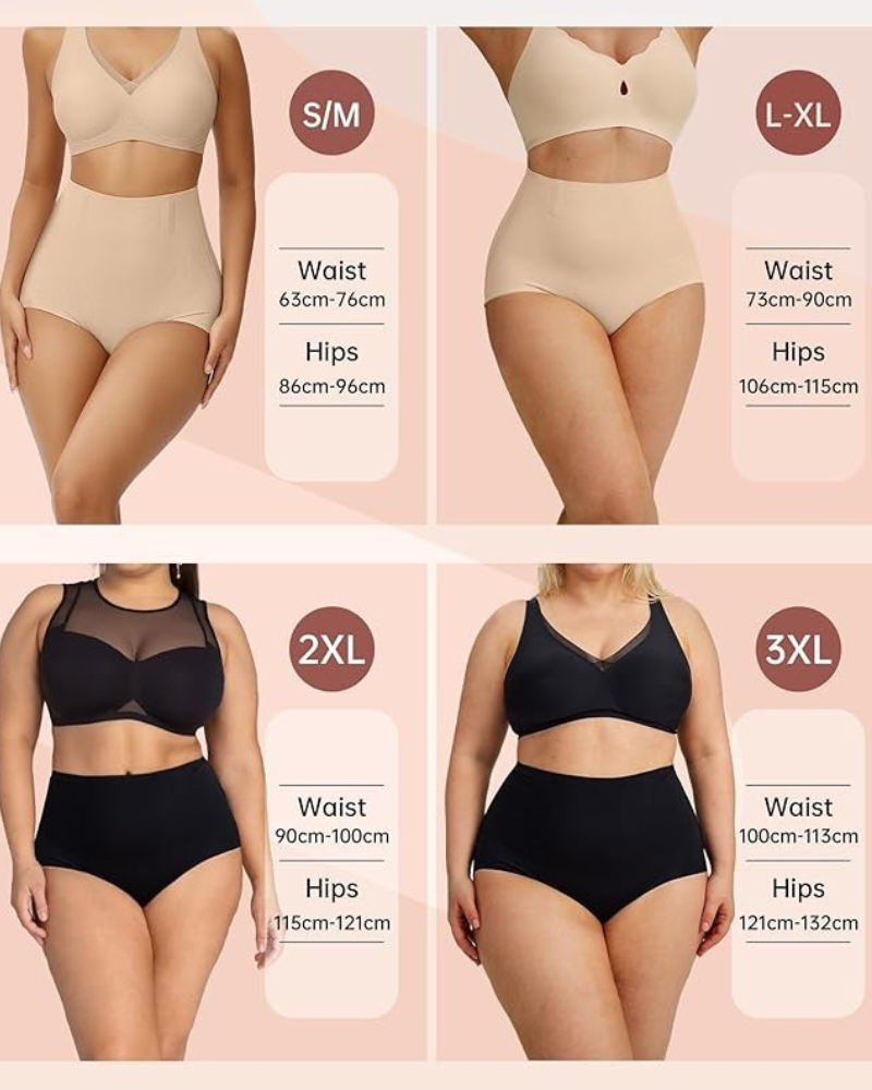 High-Waisted Tummy Control Shaping Briefs 3-Pack - FirmaControl