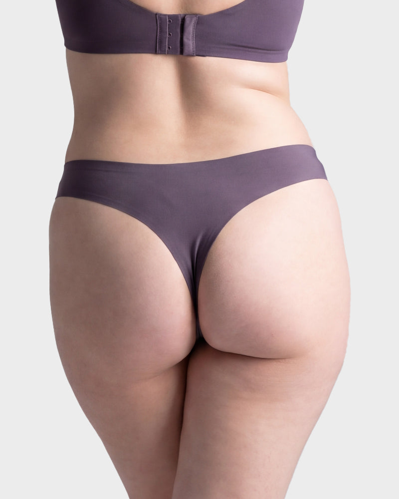 Seamless Ice Silk No-Show Thong Underwear 5-Pack - FirmaSmooth