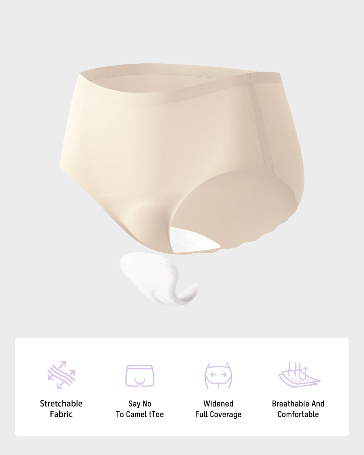 Seamless No Camel Toe Silk Antibacterial Gusset Knickers 5-Pack - FirmaSmooth