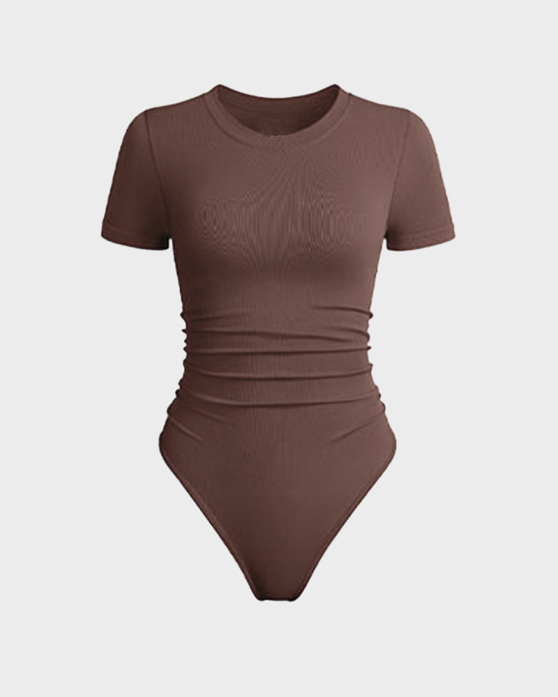 Seamless Short Sleeve Shaping Bodysuit - FirmaSmooth