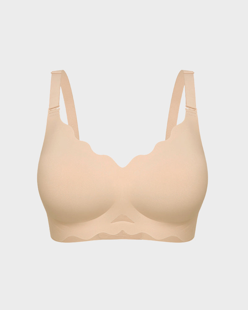 Seamless Wireless Jelly Bra with Scalloped Edges - FirmaSoft