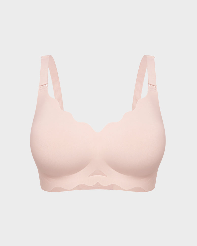 Seamless Wireless Jelly Bra with Scalloped Edges - FirmaSoft