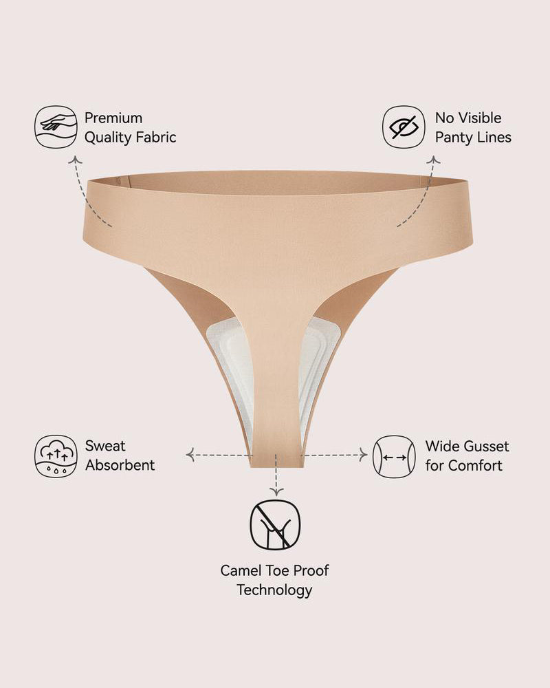 Seamless No-Show Thongs 5-Pack - FirmaSmooth