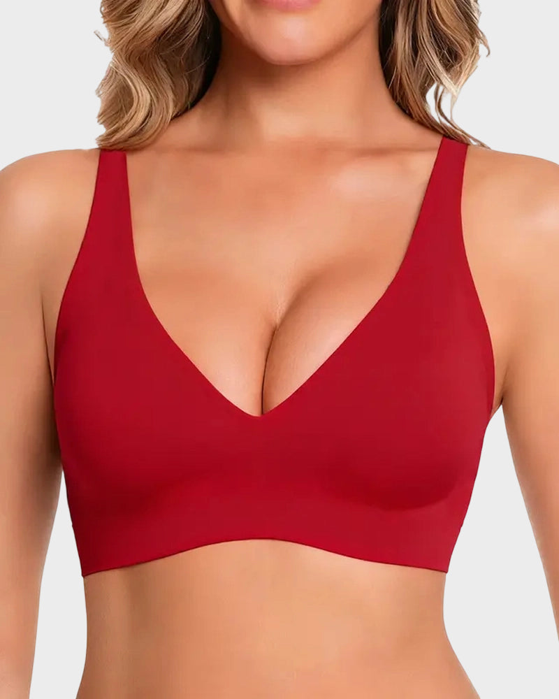 Seamless Deep-V Wireless Push-Up Bra - FirmaLift