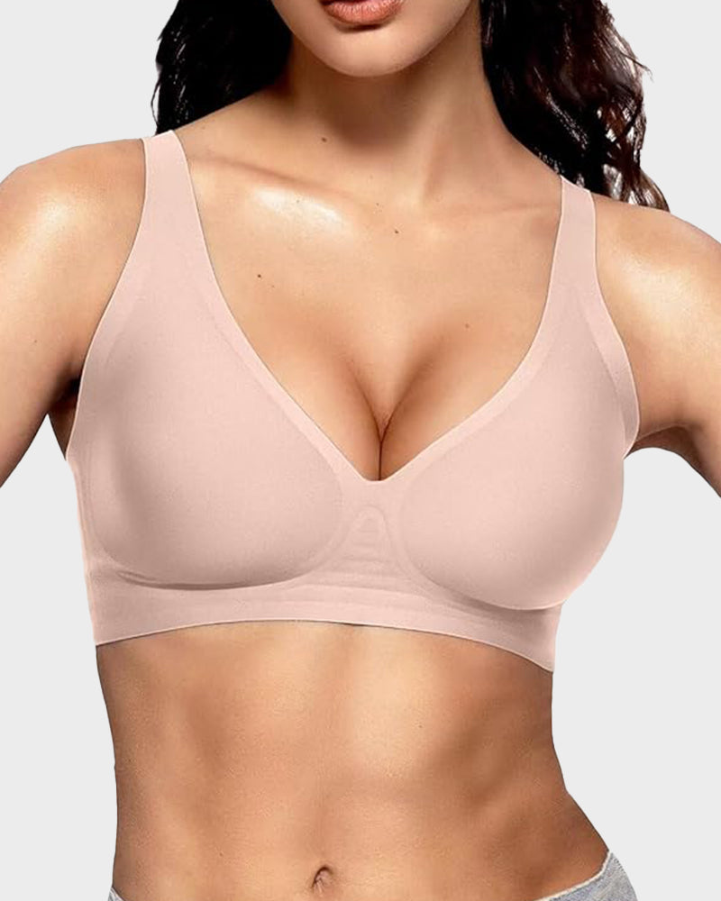 Seamless Deep-V Wireless Push-Up Bra - FirmaLift