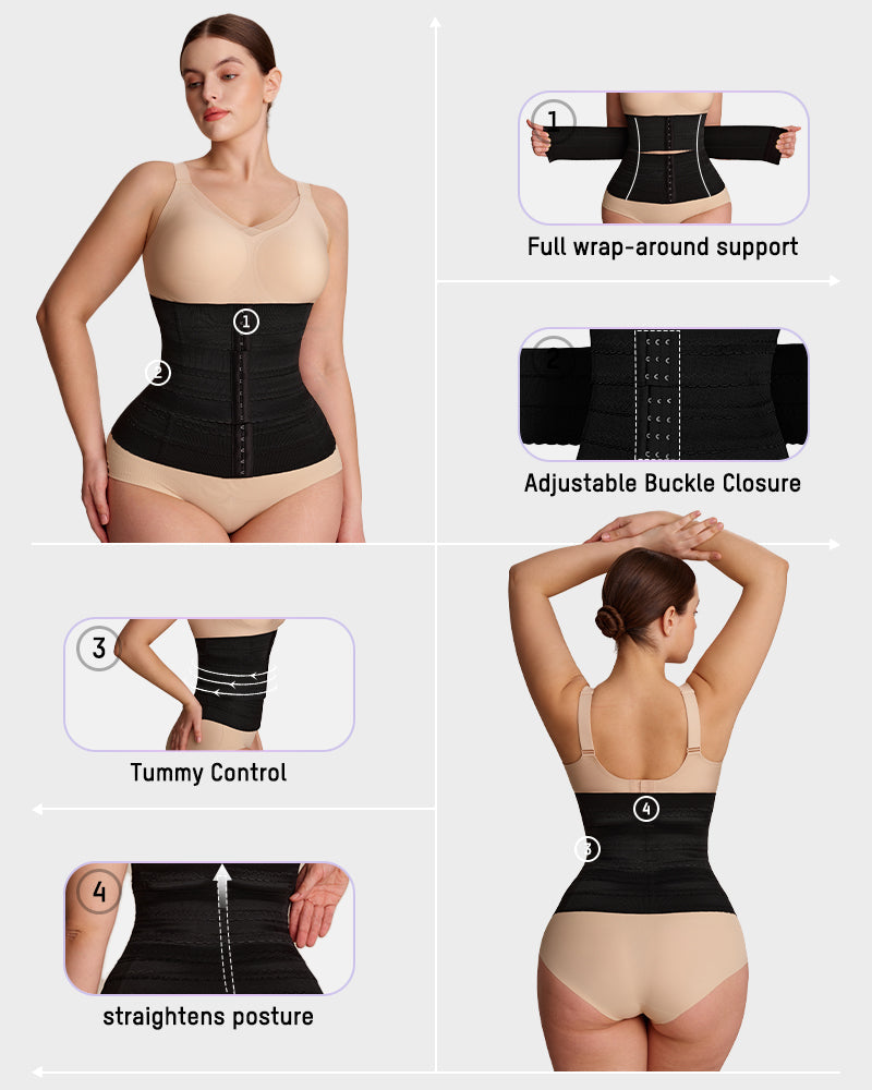 Segmented Steel-Boned Waist Trainer Corset - FirmaControl