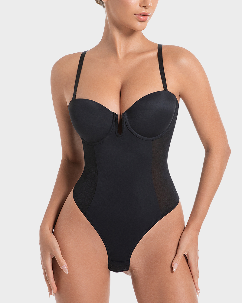 All-in-One Shaping Thong Bodysuit - FirmaSculpt