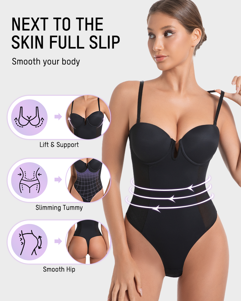 All-in-One Shaping Thong Bodysuit - FirmaSculpt