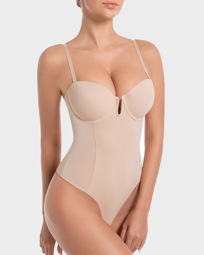 All-in-One Shaping Thong Bodysuit - FirmaSculpt