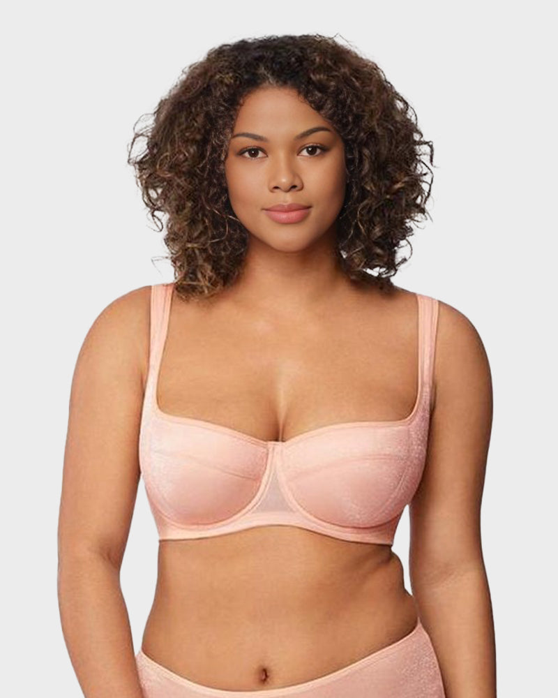 Shimmer Lightly Padded Balconette Bra - FirmaLace