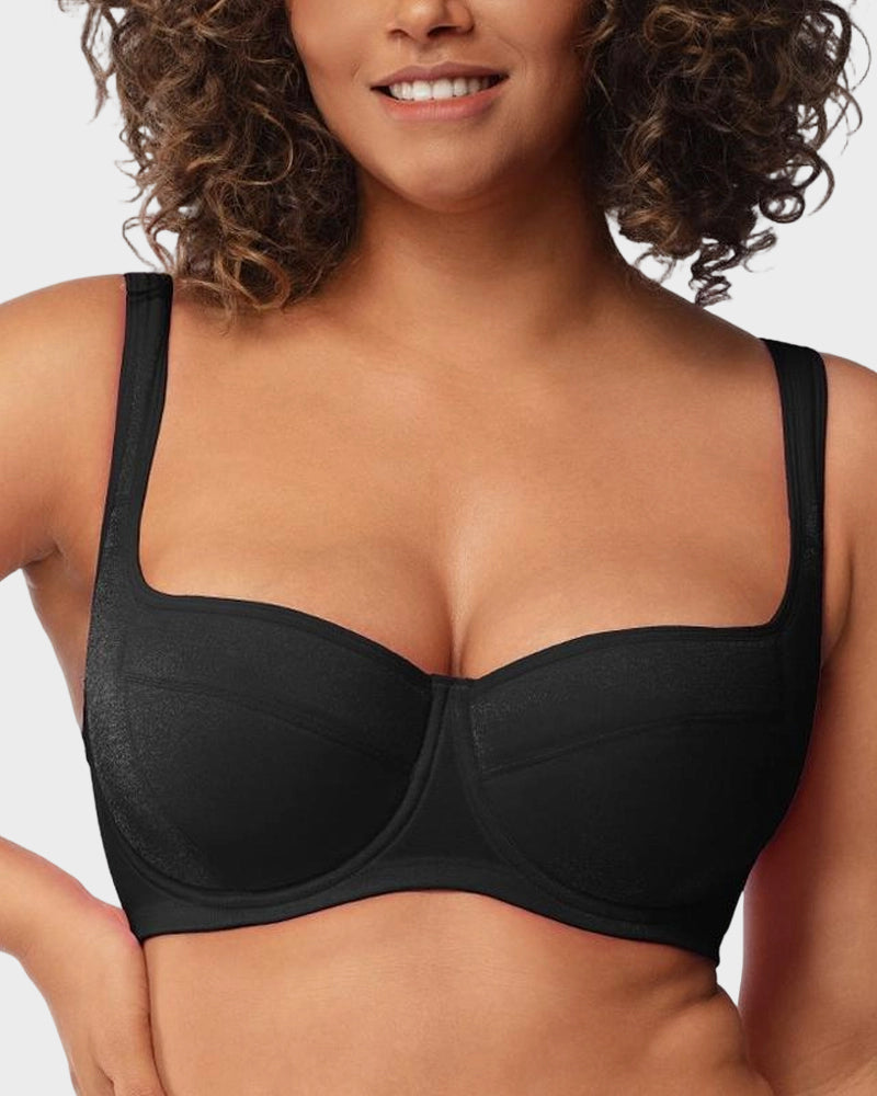 Shimmer Lightly Padded Balconette Bra - FirmaLace