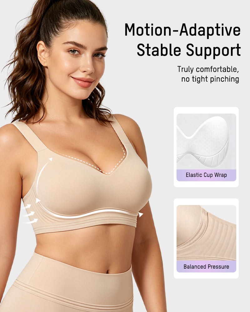 Shock-Absorbing Wireless Sports Bra for Fuller Busts - FirmaActive