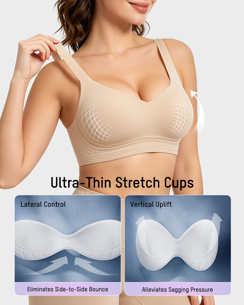 Shock-Absorbing Wireless Sports Bra for Fuller Busts - FirmaActive