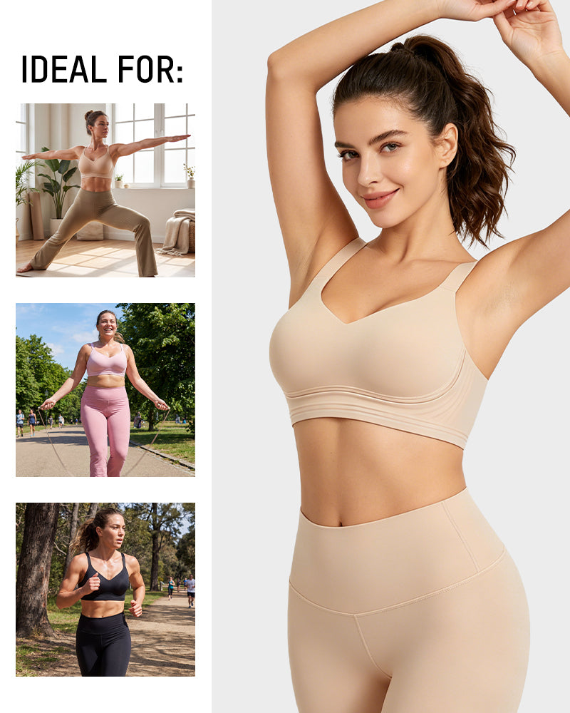Shock-Absorbing Wireless Sports Bra for Fuller Busts - FirmaActive