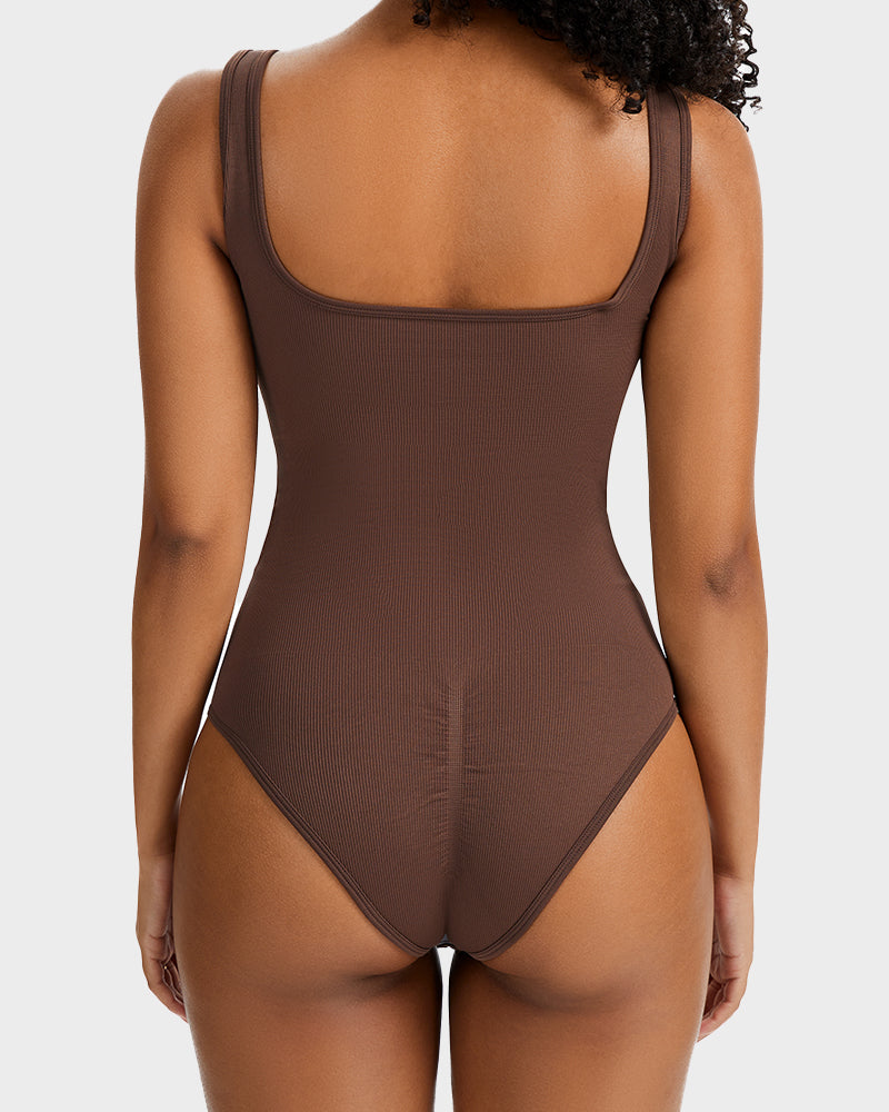 Triangular Shaping Snap-Button Bodysuit - FirmaSculpt