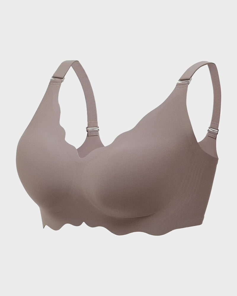 Full Coverage Wireless Jelly Bra with Scalloped Edges - FirmaSoft