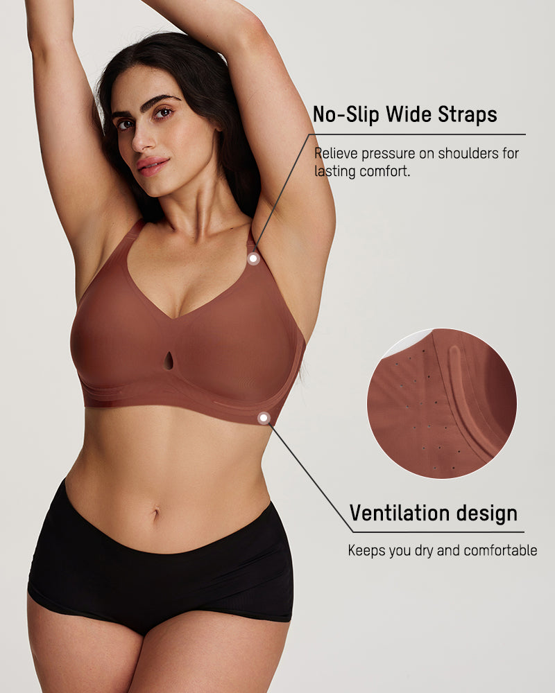 Teardrop Cutout Wireless Support Bra - FirmaLift