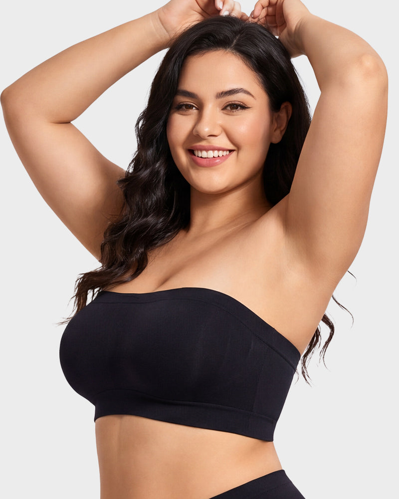 Stay-Put Wireless Seamless Bandeau Bra - FirmStay