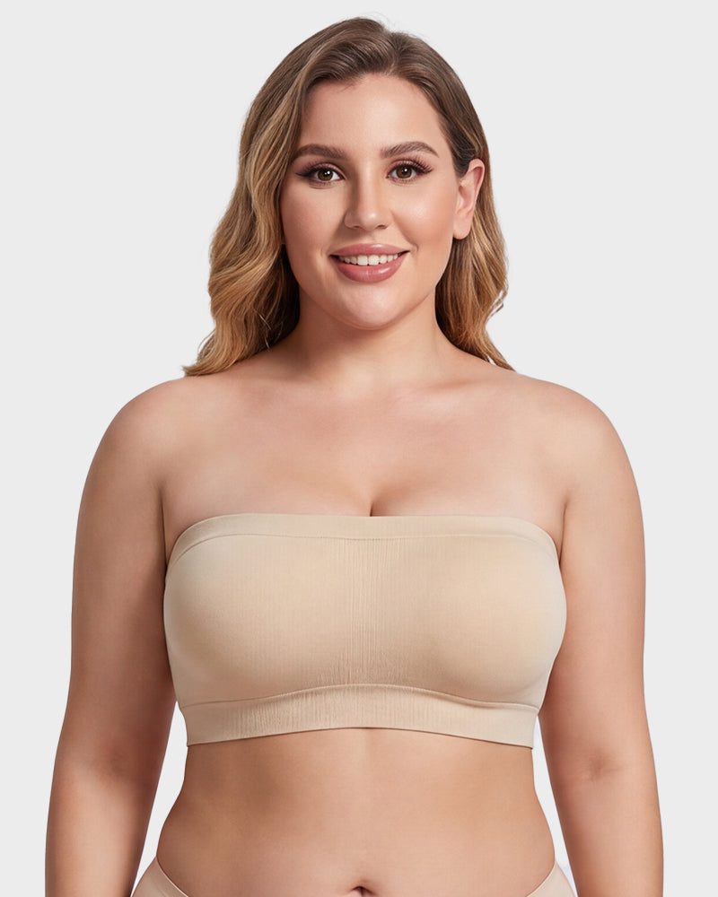 Stay-Put Wireless Seamless Bandeau Bra - FirmStay