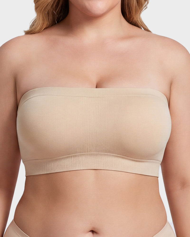 Stay-Put Wireless Seamless Bandeau Bra - FirmStay