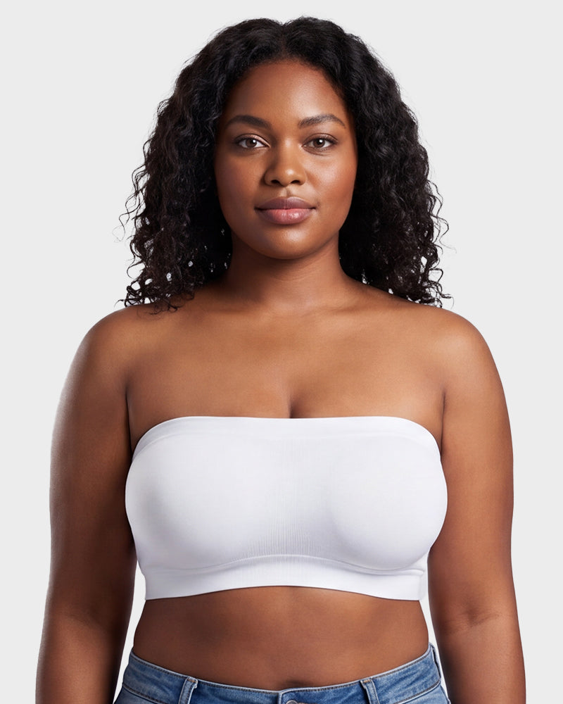 Stay-Put Wireless Seamless Bandeau Bra - FirmStay